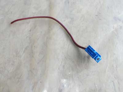 BMW 1 Pin 1 Wire Blue Connector Plug w/ Pigtail 1378462